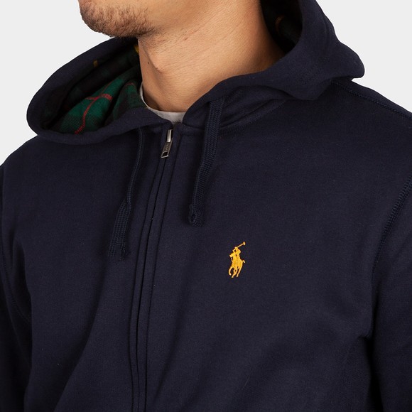 Polo Ralph Lauren Mens Blue Heritage Check Lined Zip Hoody main image