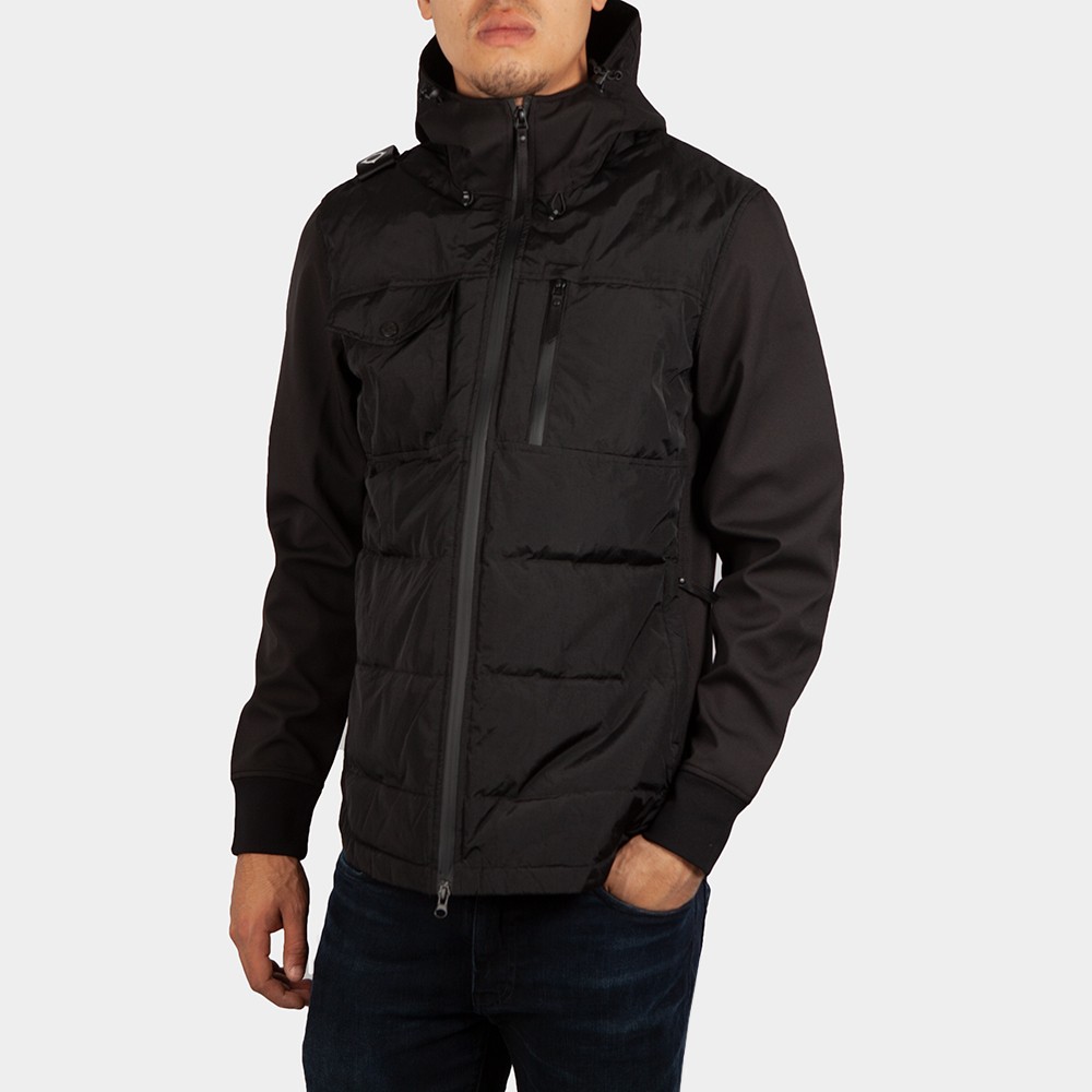 Jet Black Ma Strum Winter Jacket Quilted Jacket Ma Strum Softshell