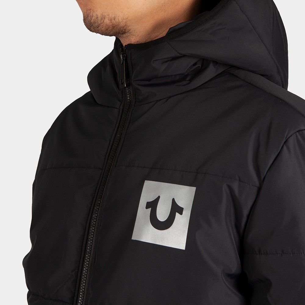 Mens Puffer Hooded Jacket