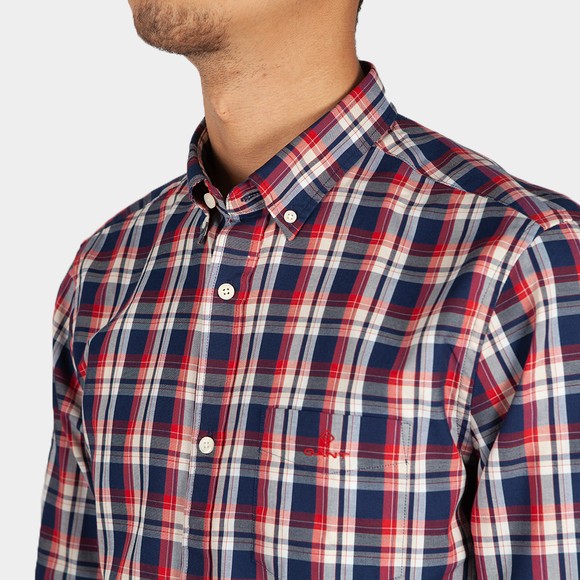 Gant Mens Red Oxford Indigo Check Shirt main image