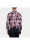 Gant Mens Red Oxford Indigo Check Shirt