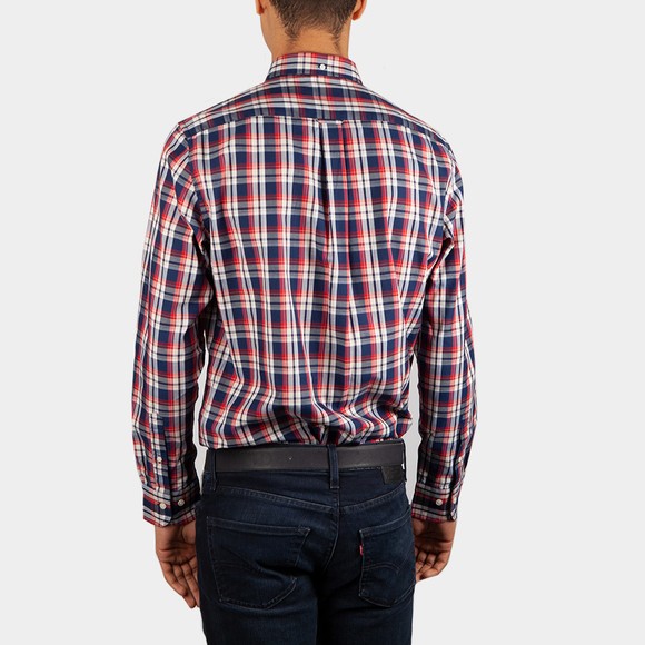 Gant Mens Red Oxford Indigo Check Shirt main image