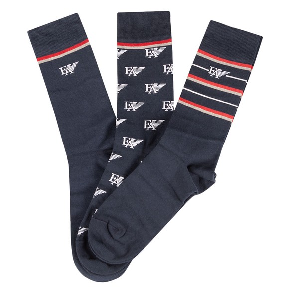 Emporio Armani Mens Blue 3 Pack Box Set Sock main image