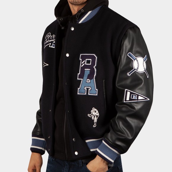 BOSS Mens Blue x RUSSELL Carsity Bomber #2