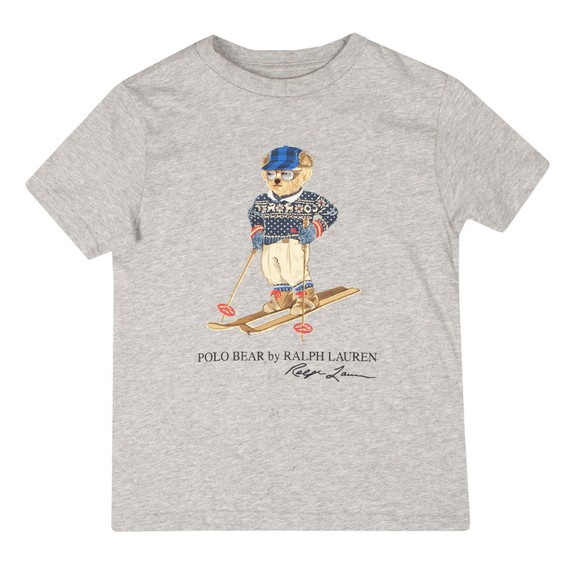 Polo Bear By Ralph Lauren Boys Grey Sledging Bear T-Shirt main image