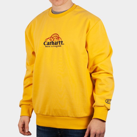 Carhartt WIP Mens Yellow Geo Script Sweatshirt #2