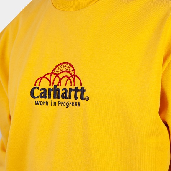 Carhartt WIP Mens Yellow Geo Script Sweatshirt #3