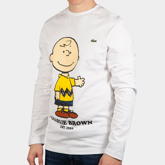 Lacoste Mens White Lacoste X Peanuts L/S T-Shirt main image