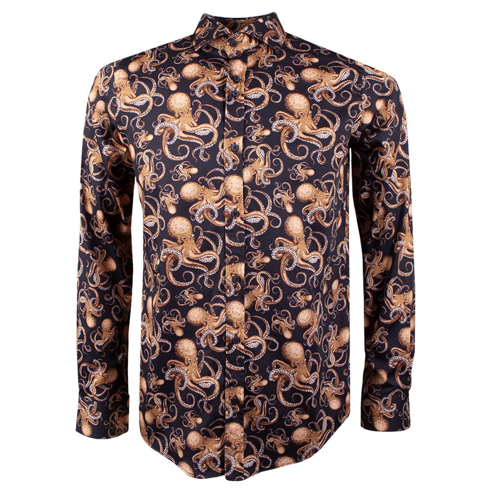 men's shirt with octopus print