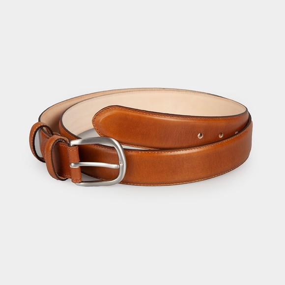 Barker Mens Red Plain Belt
