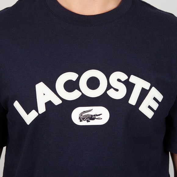 Lacoste Mens Blue TH7046 Logo Print T-Shirt main image