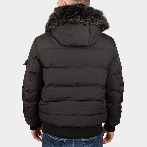 Pre London Mens Black Kylo Fur Bomber Parka main image