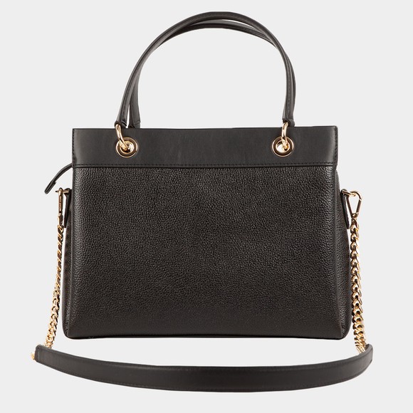 Michael Kors Womens Black Susan Pebbled Leather Satchel #2