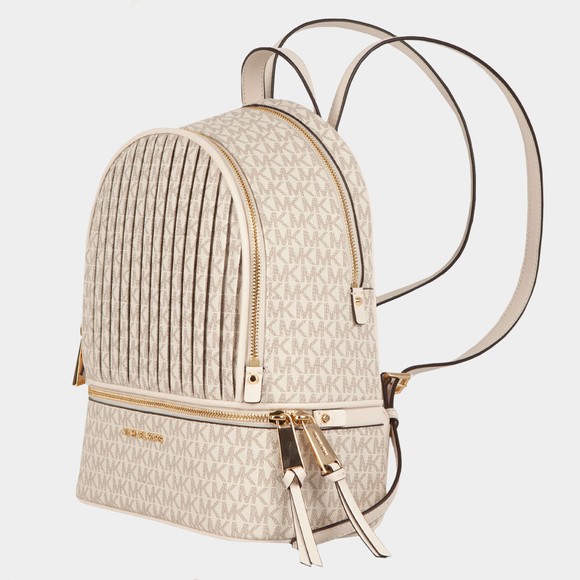 Michael Kors Womens Off-White Rhea Pleated Logo Backpack main image