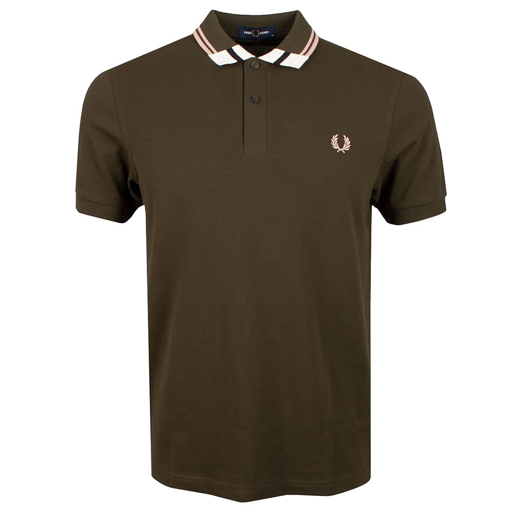 

Abstract Tipped Polo Shirt