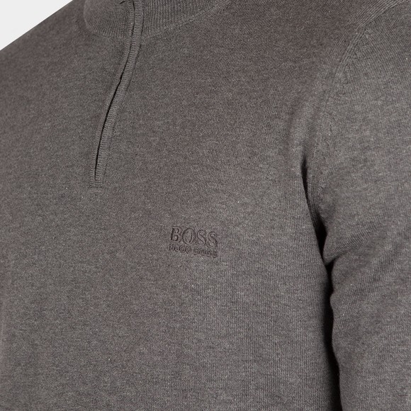 BOSS Mens Grey Formal Padro Half Zip Jumper #3