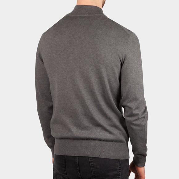 BOSS Mens Grey Formal Padro Half Zip Jumper #4