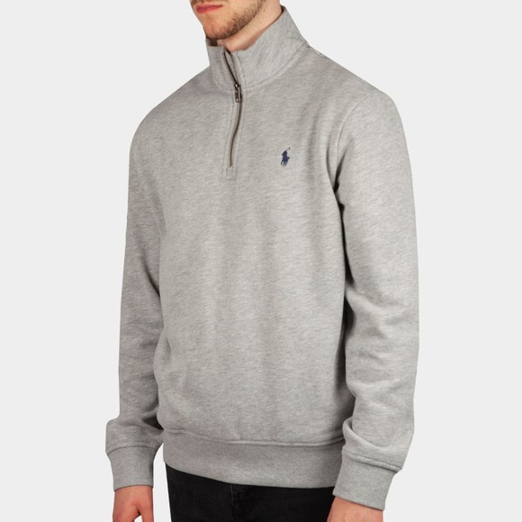 Polo Ralph Lauren Mens Grey Fleece Half Zip Sweatshirt main image