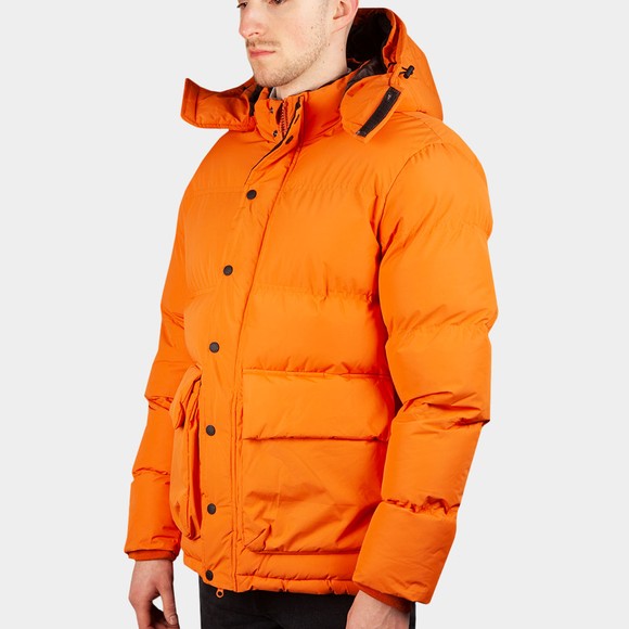 Hikerdelic Mens Orange Calland Ripstop Puffer Jacket main image
