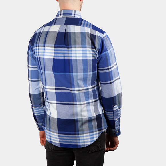 Polo Ralph Lauren Mens Blue Custom Fit Large Check Shirt #4