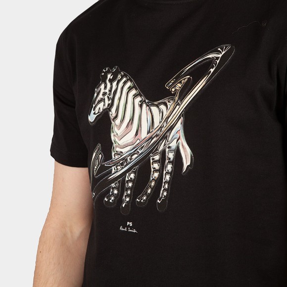 PS Paul Smith Mens Black Zebra Rings T-Shirt #3