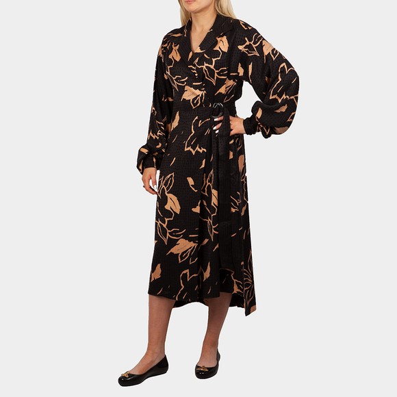 Ted Baker Womens Brown Diaanna Integral Wrap Dress With Belt Detail main image