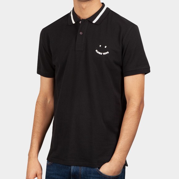 PS Paul Smith Mens Black Regular Fit Happy Polo Shirt #2