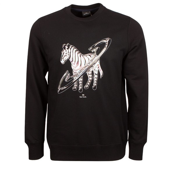 PS Paul Smith Mens Black Zebra Rings Sweatshirt #1