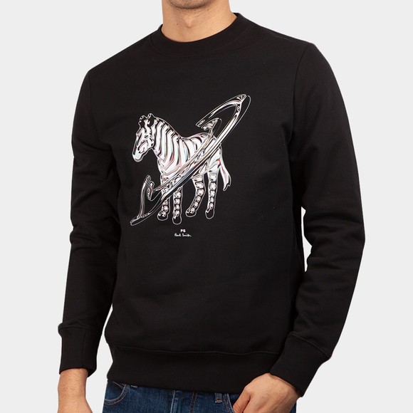 PS Paul Smith Mens Black Zebra Rings Sweatshirt #2