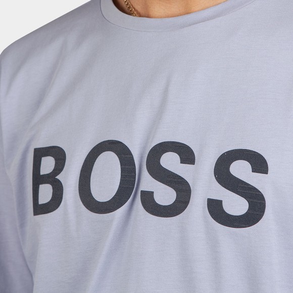 BOSS Mens Blue Athleisure Tee 6 Relaxed T Shirt #3