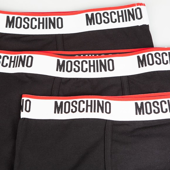 Moschino Mens Black Cotton Stretch 3 Pack Boxer