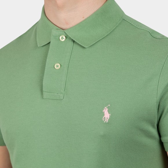 Polo Ralph Lauren Mens Green Custom Slim Fit Short Sleeve Polo Shirt #3