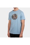 Pretty Green Mens Blue Speaker Wall Logo T-Shirt