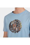 Pretty Green Mens Blue Speaker Wall Logo T-Shirt