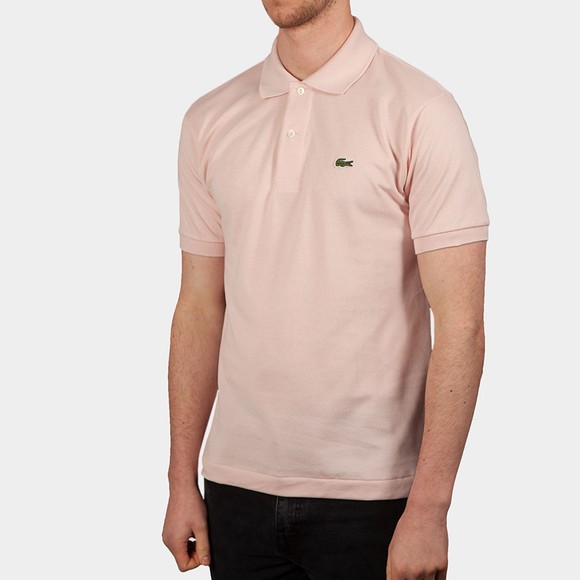 Lacoste Mens Pink L1212 Plain Polo Shirt main image