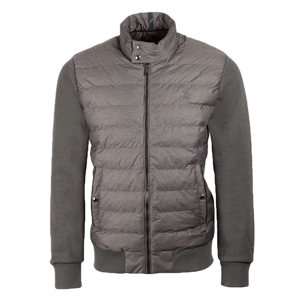 Polo Ralph Lauren Mens Grey Quilted Hybrid Jacket main image