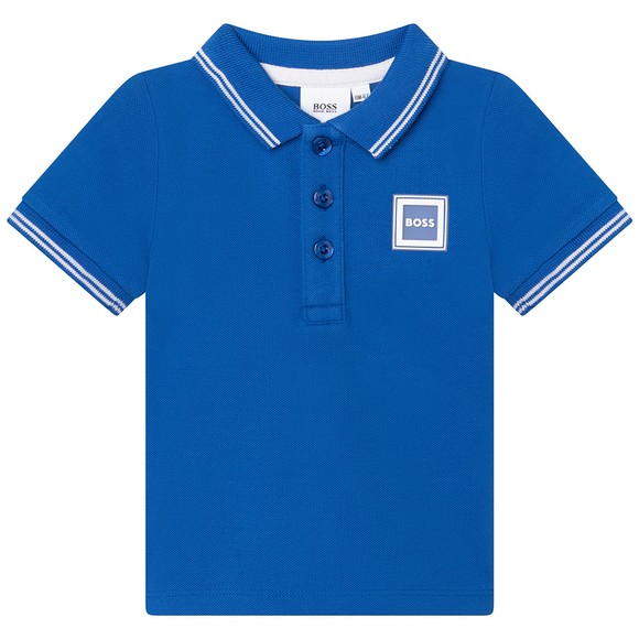 BOSS Boys Blue Centre Logo T Shirt main image