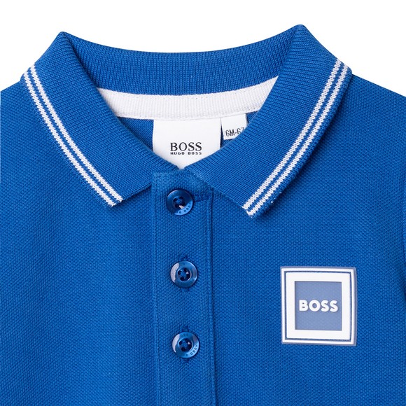 BOSS Boys Blue Centre Logo T Shirt main image