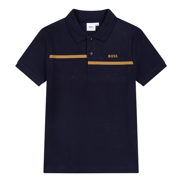 BOSS Boys Blue Centre Logo T Shirt main image