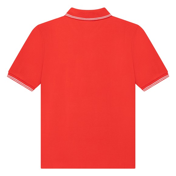 BOSS Boys Red J25N50 Square Badge Polo Shirt main image