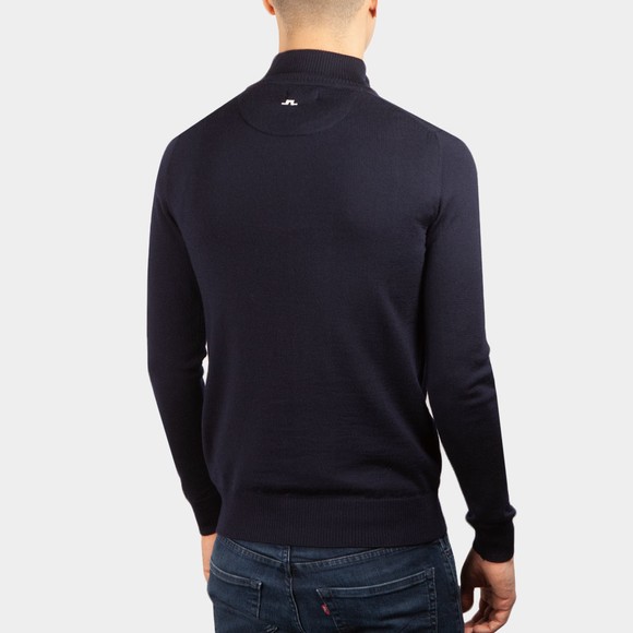 J.Lindeberg Mens Blue Kian Zipped Golf Jumper #4