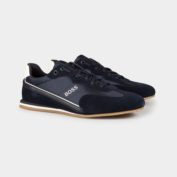 BOSS Mens Blue Rusham Lowp MXWT Trainer main image