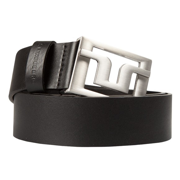 J.Lindeberg Mens Black Slater 40 Pro Leather Belt #1