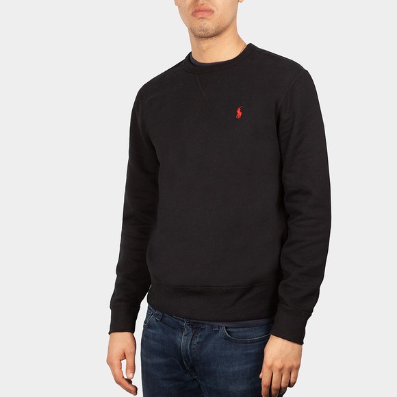 Polo Ralph Lauren Mens Black Fleece Crew Neck Sweatshirt main image