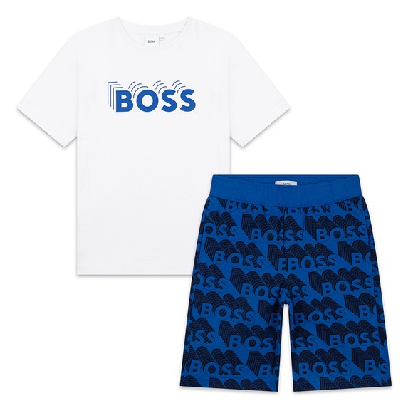 BOSS Boys White J28096 T Shirt & Short Set main image