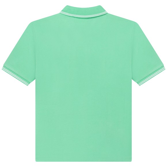 BOSS Boys Green J25N50 Square Badge Polo Shirt main image