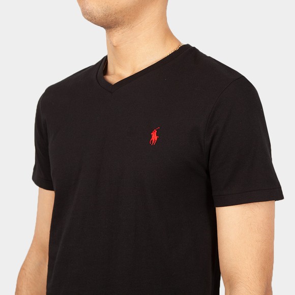 Polo Ralph Lauren Mens Black Custom Slim Fit V Neck T Shirt #3