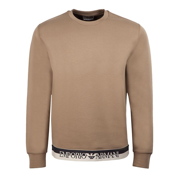 Emporio Armani Mens Brown 3L1MFW Crew Neck Sweatshirt main image