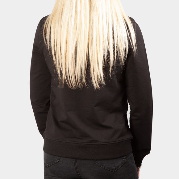 Love Moschino Womens Black Glitter Box Logo Sweatshirt #4