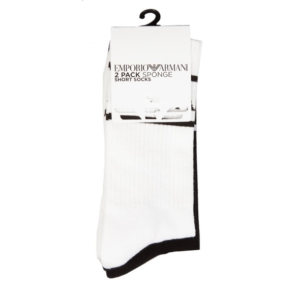 Emporio Armani Mens Black Calza Tennis Spugna 2 Pack Sock main image